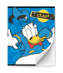 Donald Duck A5 schrift lijn 3 ex. 2 designs- 23 - 24 -  Disney
