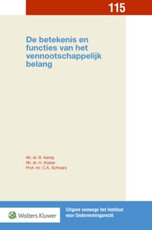 De betekenis en functies van het vennootschappelijk belang - Harold Koster