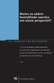 Boetes en andere bestraffende sancties: een nieuw perspectief? - C.L.G.F.H. Albers, M.L. van Emmerik, ...