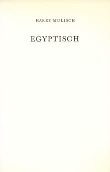 Egyptisch - Harry Mulisch, Mulisch Harry