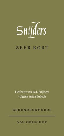 Zeer kort - A.L. Snijders