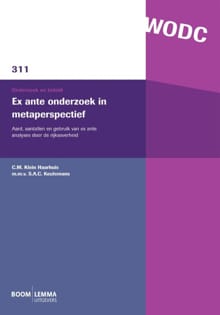 Ex ante onderzoek in metaperspectief - C.M. Klein Haarhuis