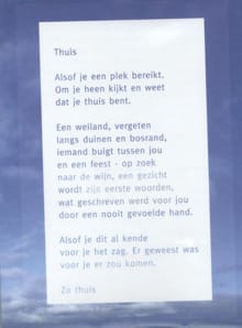 Raamgedicht Plint 'Thuis' Kees Spiering Nieuw huis 21 -  Spiering, Kees Spiering