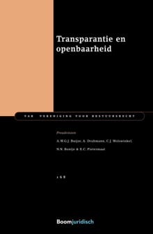 Transparantie en openbaarheid - A.W.G.J. Buijze, A. Drahmann, ...